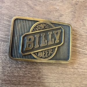 VINTAGE 1977 **BILLY BEER** (I'M SERIOUS ABOUT MY BEER) BELT BUCKLE